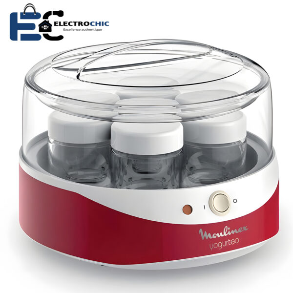 Moulinex Yaourtière MOULINEX 7 Pots 13W YG229510 Yogurteo - Rouge et Blanc